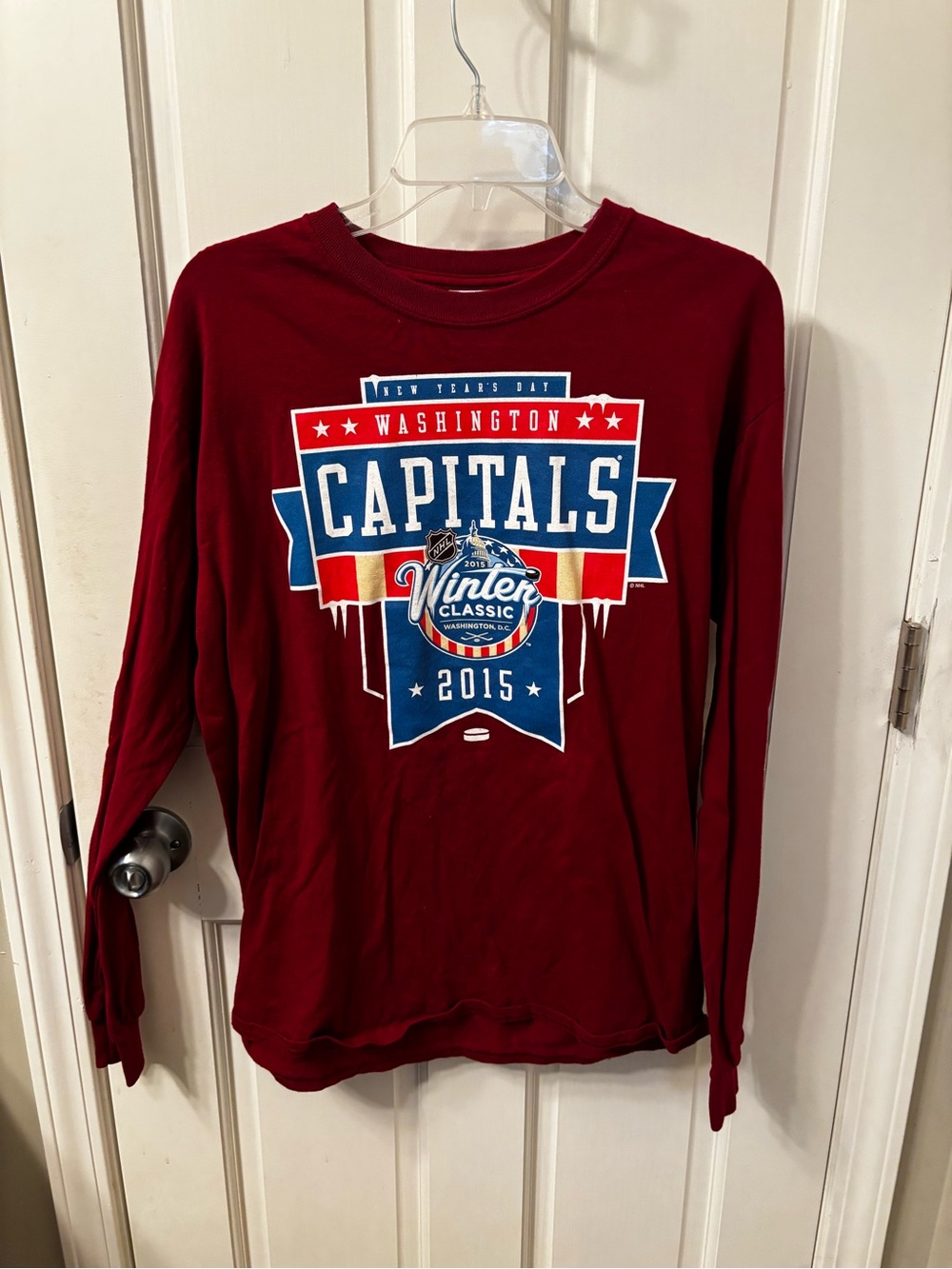 Washington Capitals 2015 Winter Classic Long Sleeve Tee - burgundy/red